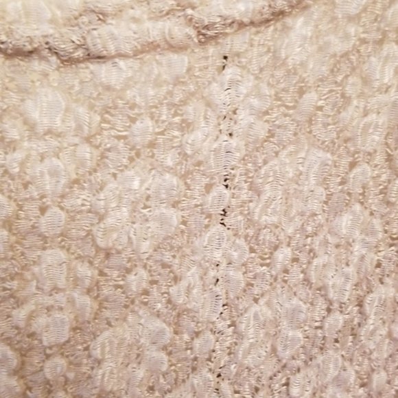 Cream colored sheer top. - Picture 3 of 4